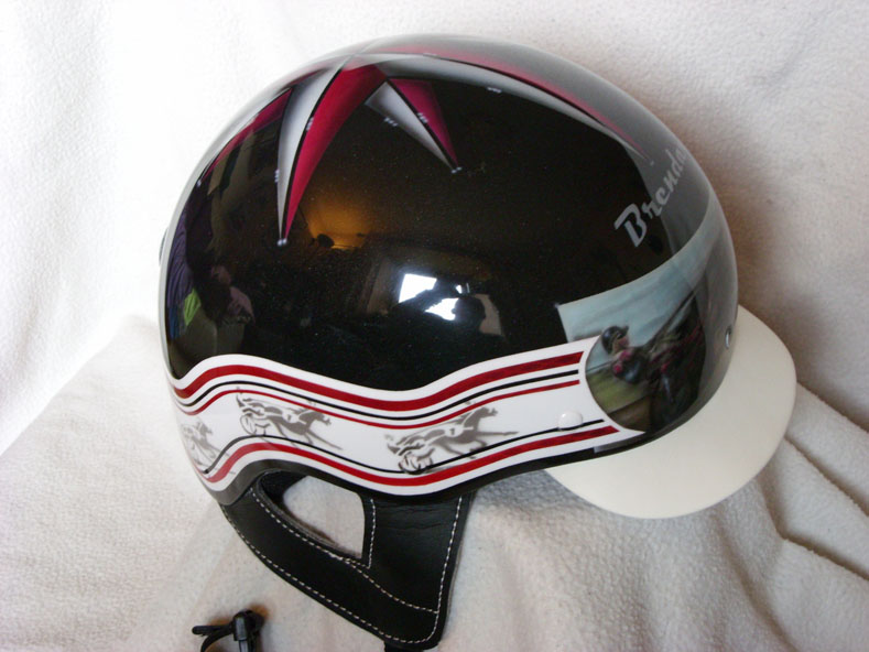 Harness racing deals helmet painting